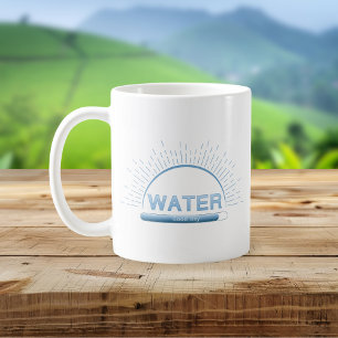 De Café Taza Minimal Azul Buen Día Agua