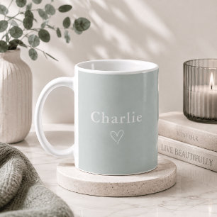 De Café Taza Minimalista con Nombre Personalizado
