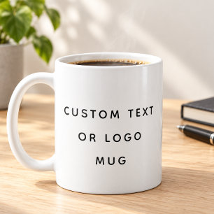 De Café Taza minimalista con texto o logotipo personalizad