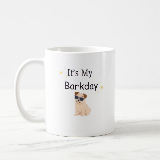 De Café Taza Minimalista Cumpleaños Perro (Izquierda)