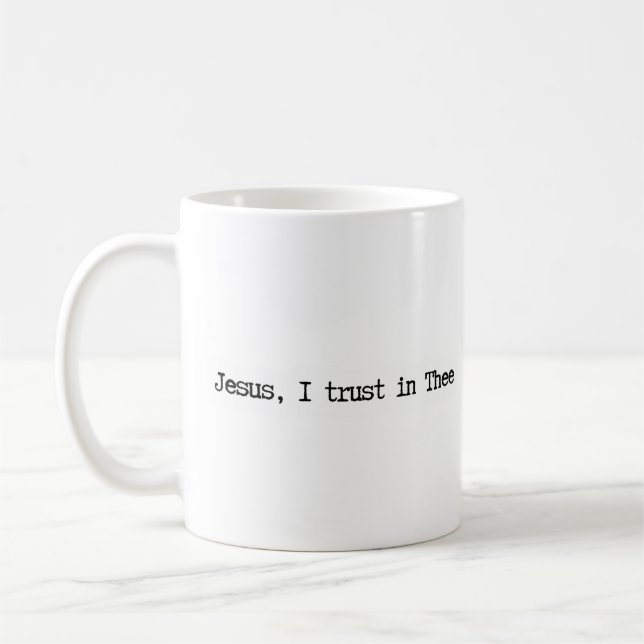 De Café Taza Minimalista Jesús Confío en Ti (Izquierda)
