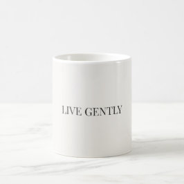 De Café Taza minimalista Live Gently – Cita estética suave