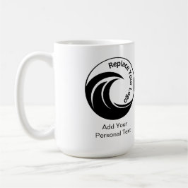 De Café Taza Minimalista Reemplazar logotipo y Texto Perso
