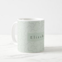 Taza Moderna Nombre Sage Verde