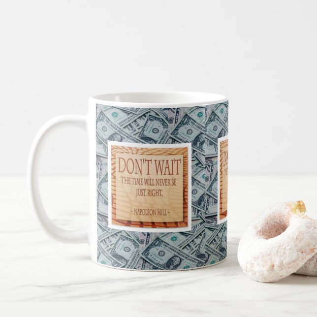 De Café Taza Money Napoleon Hill (Con donut)