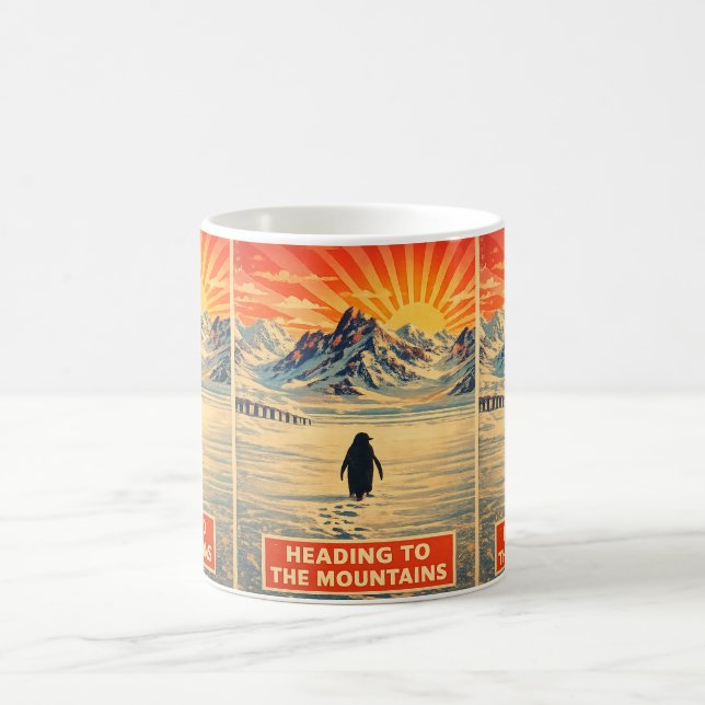 De Café taza montaña pingüino (Centro)