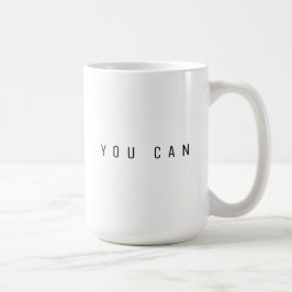 De Café Taza Motivacional Minimalista PUEDES