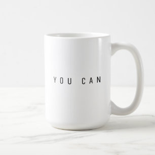 De Café Taza Motivacional Minimalista PUEDES