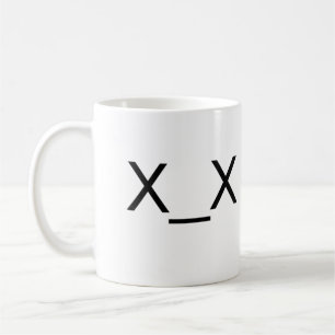 De Café taza muerta del Emoticon del x_x