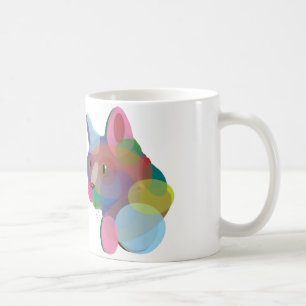 De Café Taza multicolora del gato