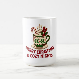 De Café Taza Navideña Acogedora Nocturna