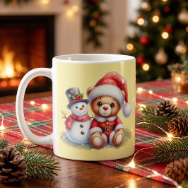 De Café Taza Navideña con Snowman