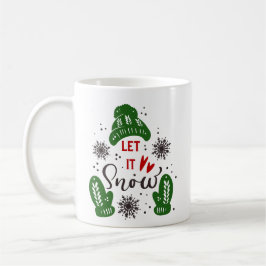 De Café Taza Navideña Deja Que Nieve Roja Verde