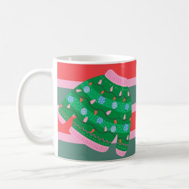 De Café Taza Navideña Suéter Feo Lindo (Izquierda)