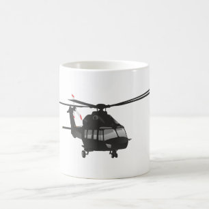 De Café Taza negra del helicóptero