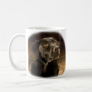 De Café Taza negra del labrador retriever