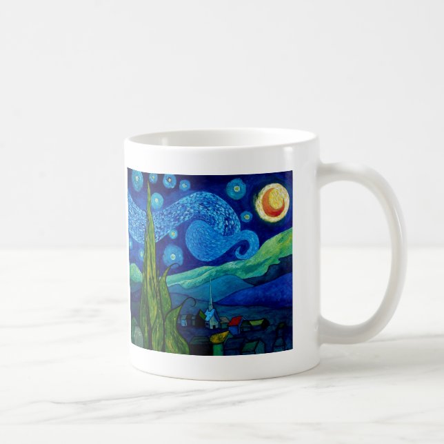 De Café Taza Noche Estrellada (Derecha)