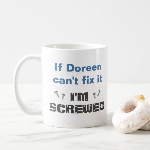 De Café Taza Nombre Divertido Arregla Atornillado : Gris A