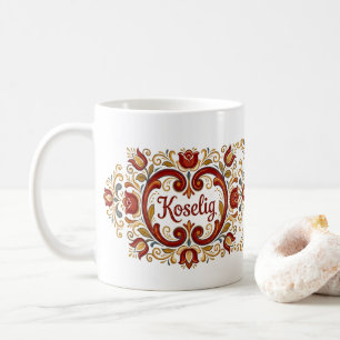 De Café Taza Nórdica Rosemaling, Diseño Escandinavo “Kosel