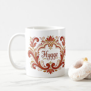 De Café Taza Nórdica Rosemaling, “Hygge” Escandinavo Acoge