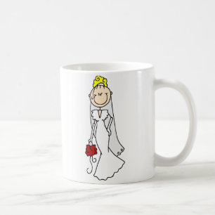 De Café Taza Novia Figura Palito Rubia