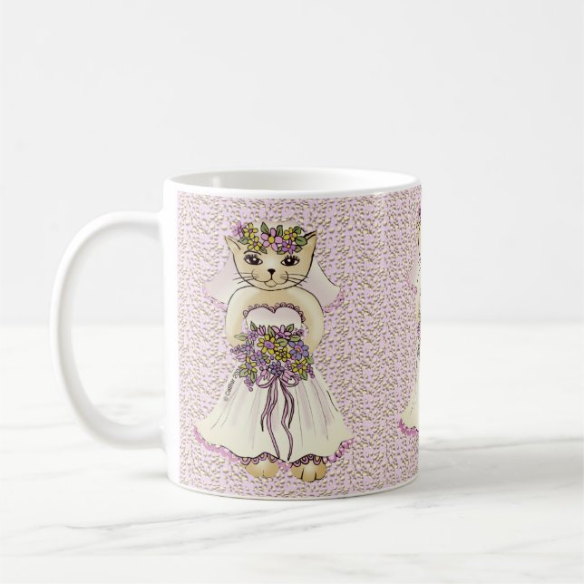 De Café Taza Novia Gato (Izquierda)