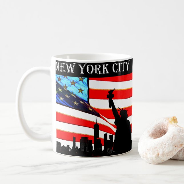 De Café Taza nueva york ciudad (Con donut)