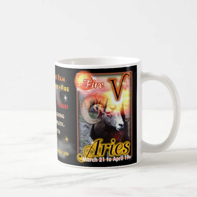 De Café Taza o taza del zodiaco del aries (Derecha)