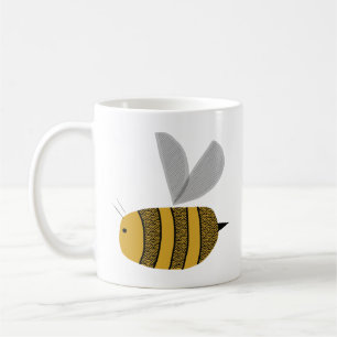 De Café Taza - ocupada manosee la abeja