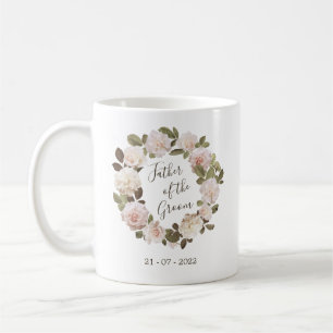 De Café Taza Padre del Novio Rosas Francesas Vintage