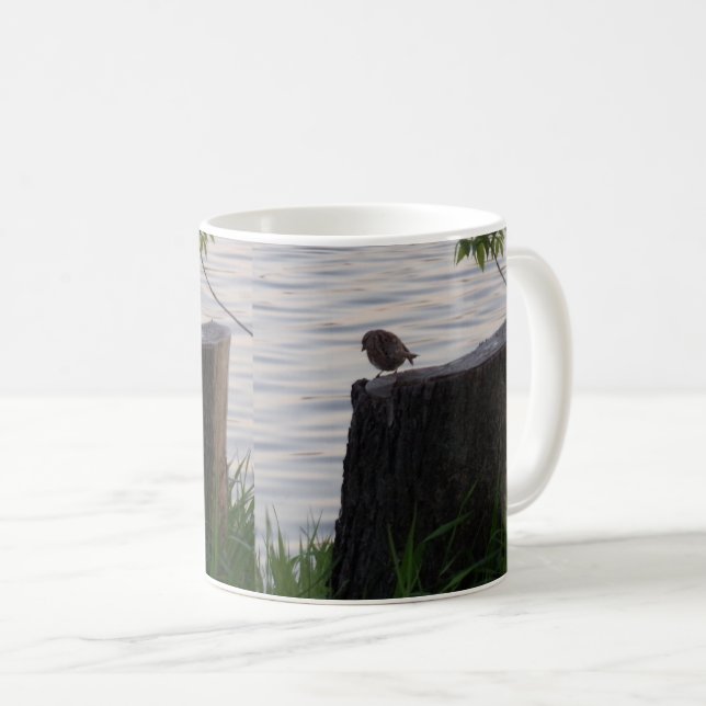 De Café Taza Pájaro en un Tocón (Anverso derecho)