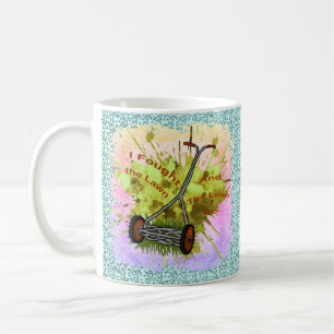De Café Taza Papá Cortacésped