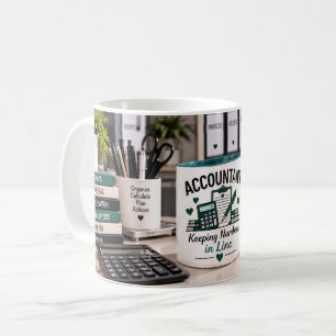 De Café Taza para Contador que Mantiene los Números en Lín