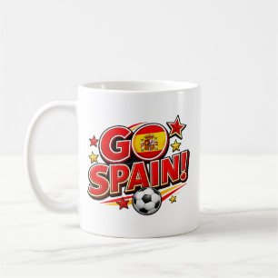 De Café Taza para fanático del fútbol GO ESPAÑA Pie patr