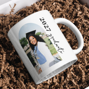 De Café Taza para graduado con arco minimalista moderno