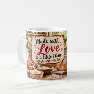 De Café Taza para hornear Hecha con Amor y Harina