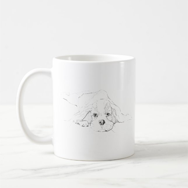 De Café Taza para mascotas Cavalier King Charles Spaniel (Izquierda)