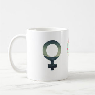 De Café Taza para mujer del símbolo del género