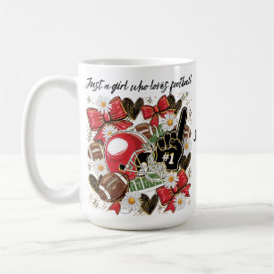 De Café taza para mujeres/niñas fanáticas del fútbol