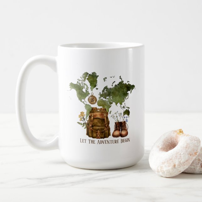De Café Taza para senderismo (Con donut)