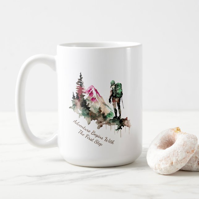 De Café Taza para senderismo (Con donut)