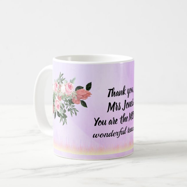 De Café Taza para un profesor maravilloso (Anverso izquierdo)