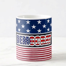 De Café Taza Patriótica Demócrata Estrellas y Franjas
