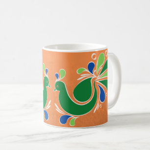 De Café Taza Pavos Reales Bailando