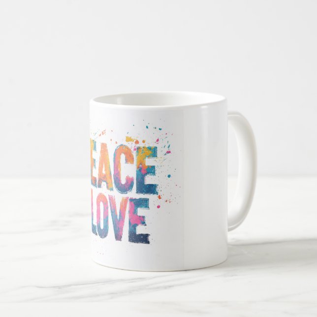 De Café Taza Peace and Love (Anverso derecho)
