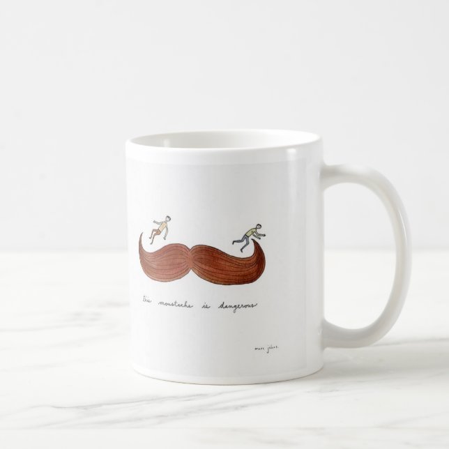 De Café Taza peligrosa del bigote (Derecha)