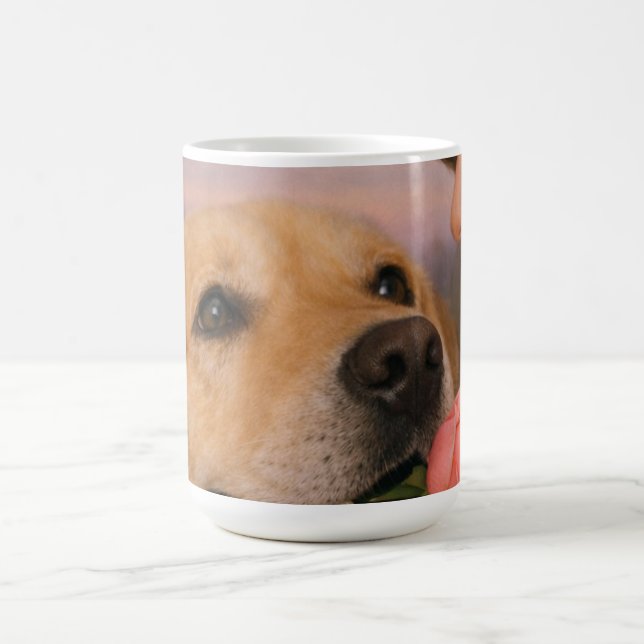 De Café Taza Perro con Rosa Momentos Cálidos (Centro)