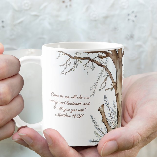 De Café Taza personalizable con versículo bíblico y árbol  (Subido por el creador)