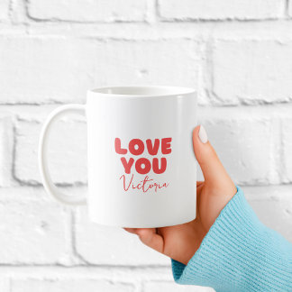 De Café Taza Personalizada Amor Rojo Te Amo para Novia