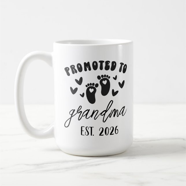 De Café Taza personalizada Ascendida a Abuela ~ Est  (Izquierda)